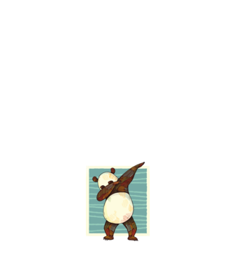 Panda DAB dans model negru pe tricou