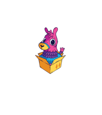 Fortnite Llama model albastru jeanși pe tricou