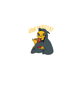 Want Anxietea? model negru pe tricou