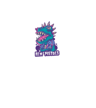 Rex Pistols model turcoaz pe tricou