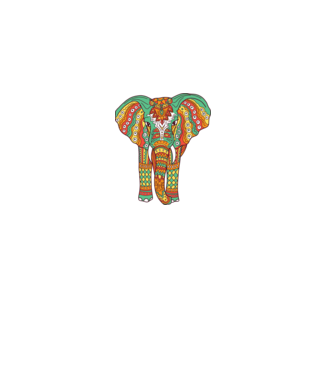 Mandala Elefant model nisipiu pe tricou