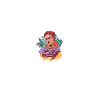 Portret Frida Kahlo model alb pe tricou