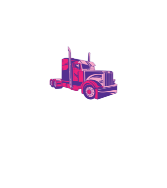Camion roz model negru pe tricou