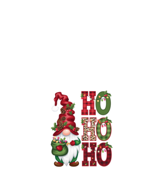 HOHOHO Gnome model alb pe tricou