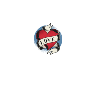 'Love Tatuaj pentru Valentine''s Day' model negru pe tricou