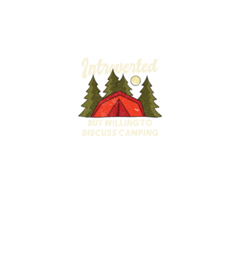 Camping Introvertit model negru pe tricou