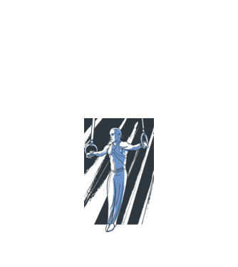 Inel de gimnastică tricou Gimnastică model alb pe tricou