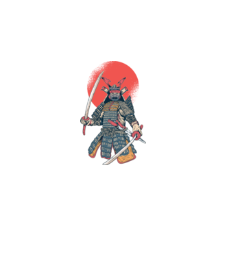 Vintage Samurai tricou arte marțiale orientale model alb pe tricou