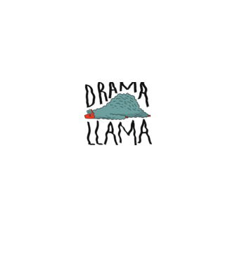 Dramă Lama model alb/roșu pe tricou