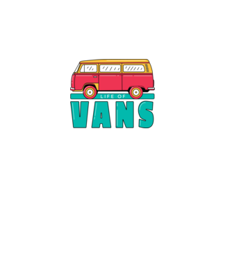 Life of Vans model alb pe tricou