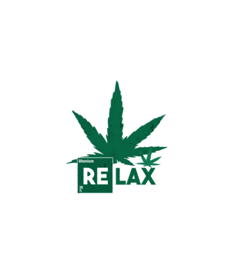 Relax Cannabis model negru pe tricou