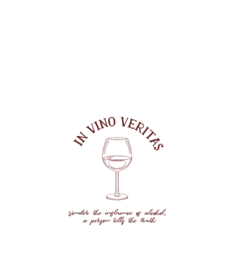 In Vino Veritas - Adevărul este în vin model alb pe tricou