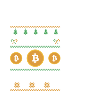 Merry Gainmas Bitcoin tricou cu pulovăr urât model alb pe tricou