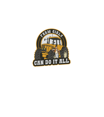 Farm Girls can do it all Tractor model negru pe tricou