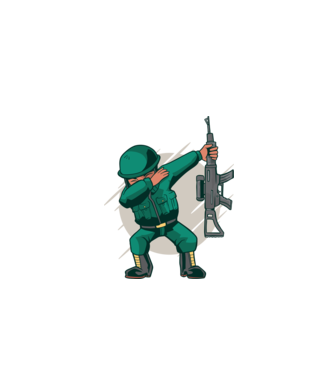 Soldat DAB model negru pe tricou