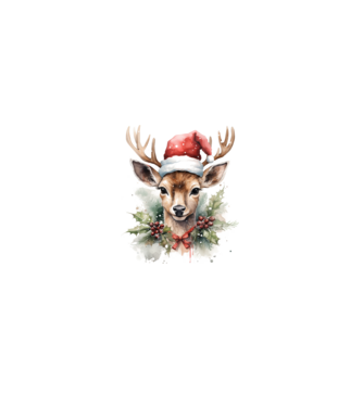 Festive Reindeer model roz deschis pe tricou