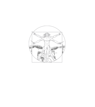 Da Vinci tobe model alb pe tricou