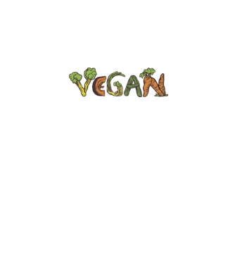Inscripție legume vegan model alb pe tricou