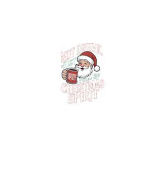 Christmas Spirit Santa model negru pe tricou