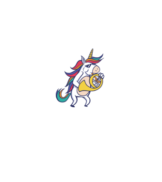 Unicorn Corn model turcoaz pe tricou