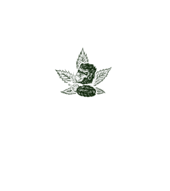 GORILĂ cannabis model alb pe tricou