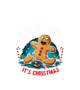 Oh snap! It's christmas Negru model alb pe tricou