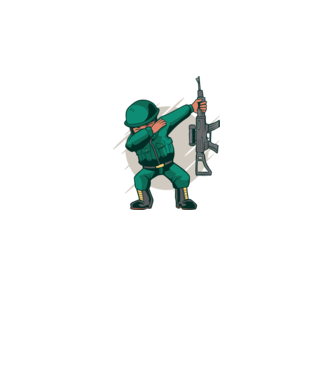 Soldat DAB model negru pe tricou