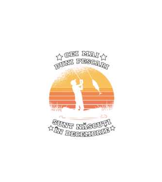 Cei mai buni Pescari sunt născuți în Decembrie model negru pe tricou