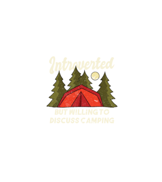 Camping Introvertit model negru pe tricou