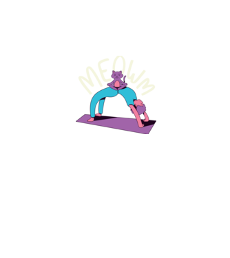 Meowm - Pisică Yoga model albastru închis pe tricou