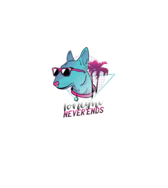 Bullterrier Neon Retro tricou amuzant model negru pe tricou