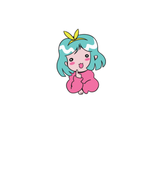 Fetiță drăguță Anime model verde neon pe tricou