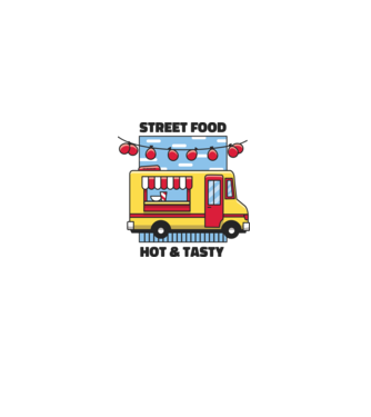 Foodtruck model turcoaz pe tricou