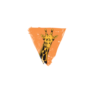Girafă cool model alb pe tricou