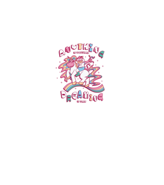 Orice este posibil Unicorn model alb pe tricou