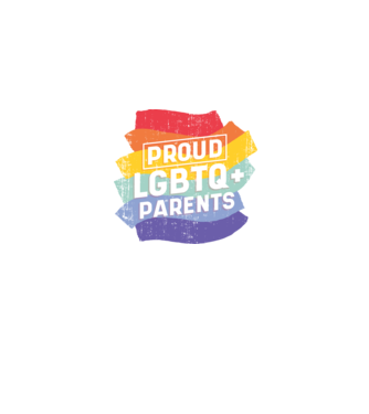 Părinți mândri LGBTQ model albastru jeanși pe tricou