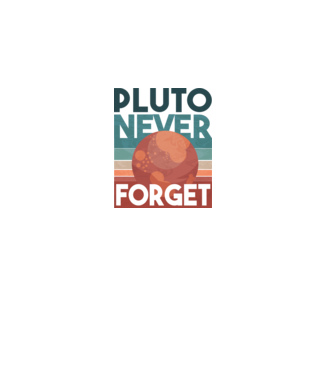 Pluto never forget model negru pe tricou