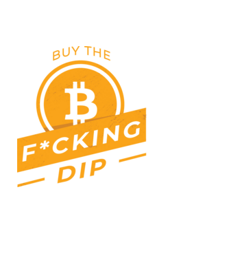 Bitcoin - Buy the fucking dip model alb pe tricou