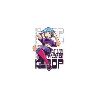 Doar o fată căreia îi place Anime și K-Pop model roz deschis pe tricou