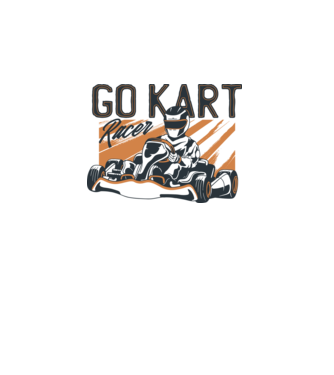 Concurent Go-kart model alb pe tricou