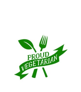 Proud Vegetarian model negru pe tricou