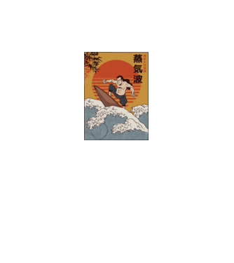 Samurai Surf model negru pe tricou