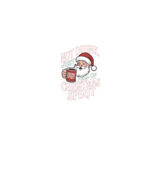 Christmas Spirit Santa model negru pe tricou