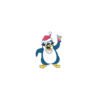 Pinguin de Crăciun model gri pe tricou