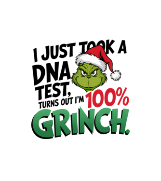 Grinch DNA test model alb pe tricou