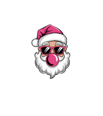 Bubble gum Santa 2 model turcoaz pe tricou
