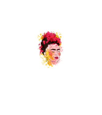 Frida Kahlo model alb pe tricou