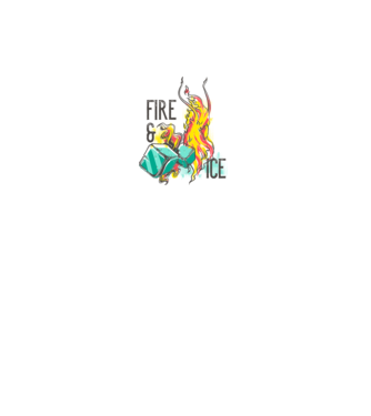 Fire and Ice model alb pe tricou