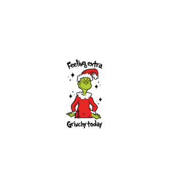 Feeling extra Grinchy today model nisipiu pe tricou