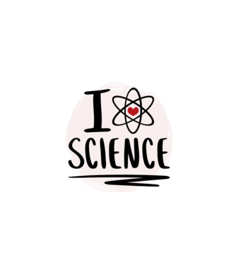 I Love Science știință model roșu pe tricou